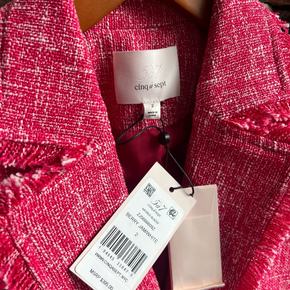NWT- Cinq a Sept Tweed Blazer - Picture 2 of 13